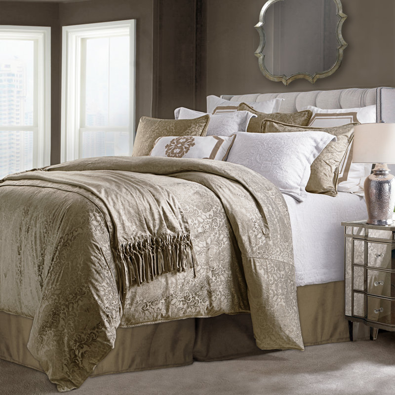 East Urban Home Embossed Velvet Comforter Set Wayfair